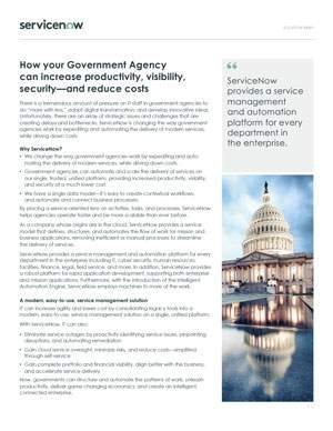How your government agency can increase productivity visibility security